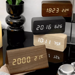 Wooden LED Clock for Hands-Free Timekeeping
