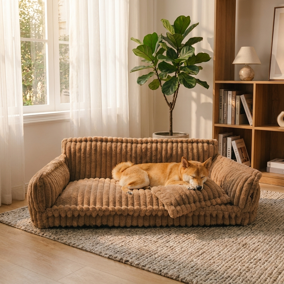 Plush Dog Sofa Bed for Restful Sleep