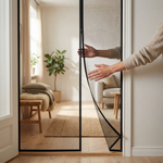 Hands-Free Magnetic Screen Door for Bug-Free Air
