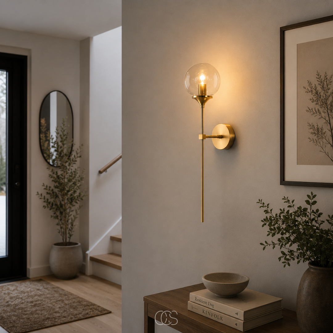 Glass Globe Wall Sconce for a Warm Glow