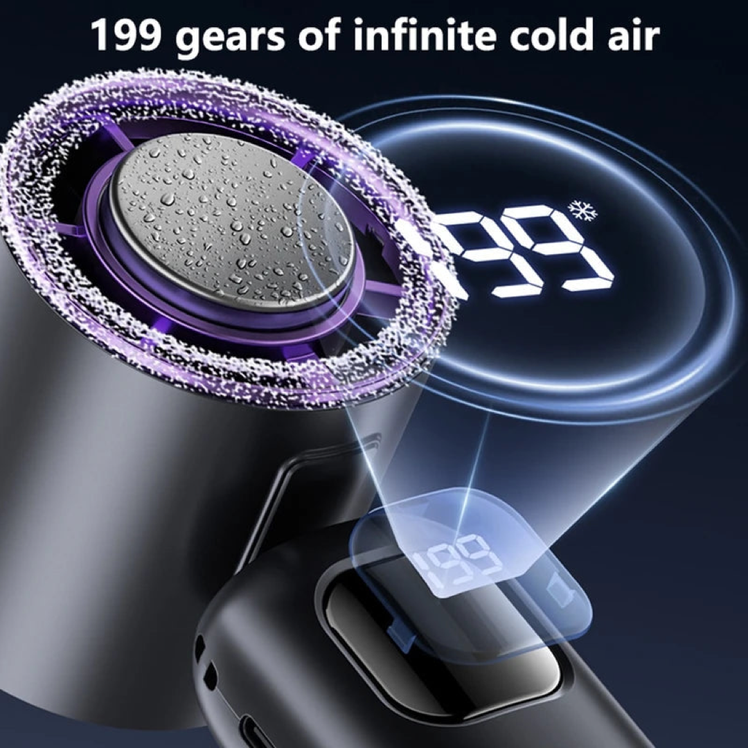 Portable Ice-Cooling Fan for Rapid Relief