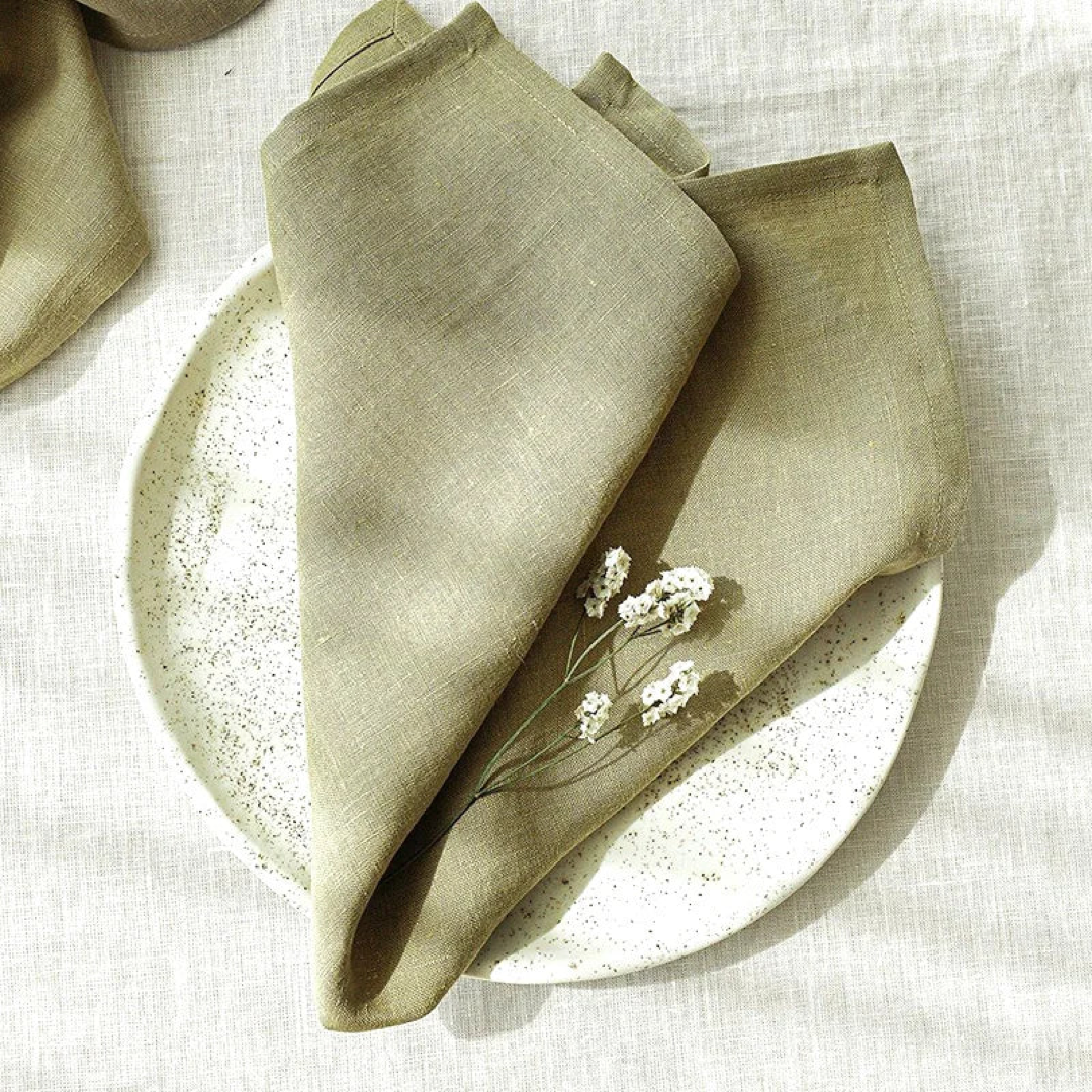 Flax Linen Napkin Set for Everyday Dining