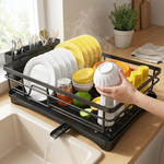Spacious Dish Rack for Dry Countertops