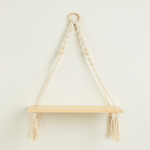 Boho Macrame Wall Shelf for Stylish Storage