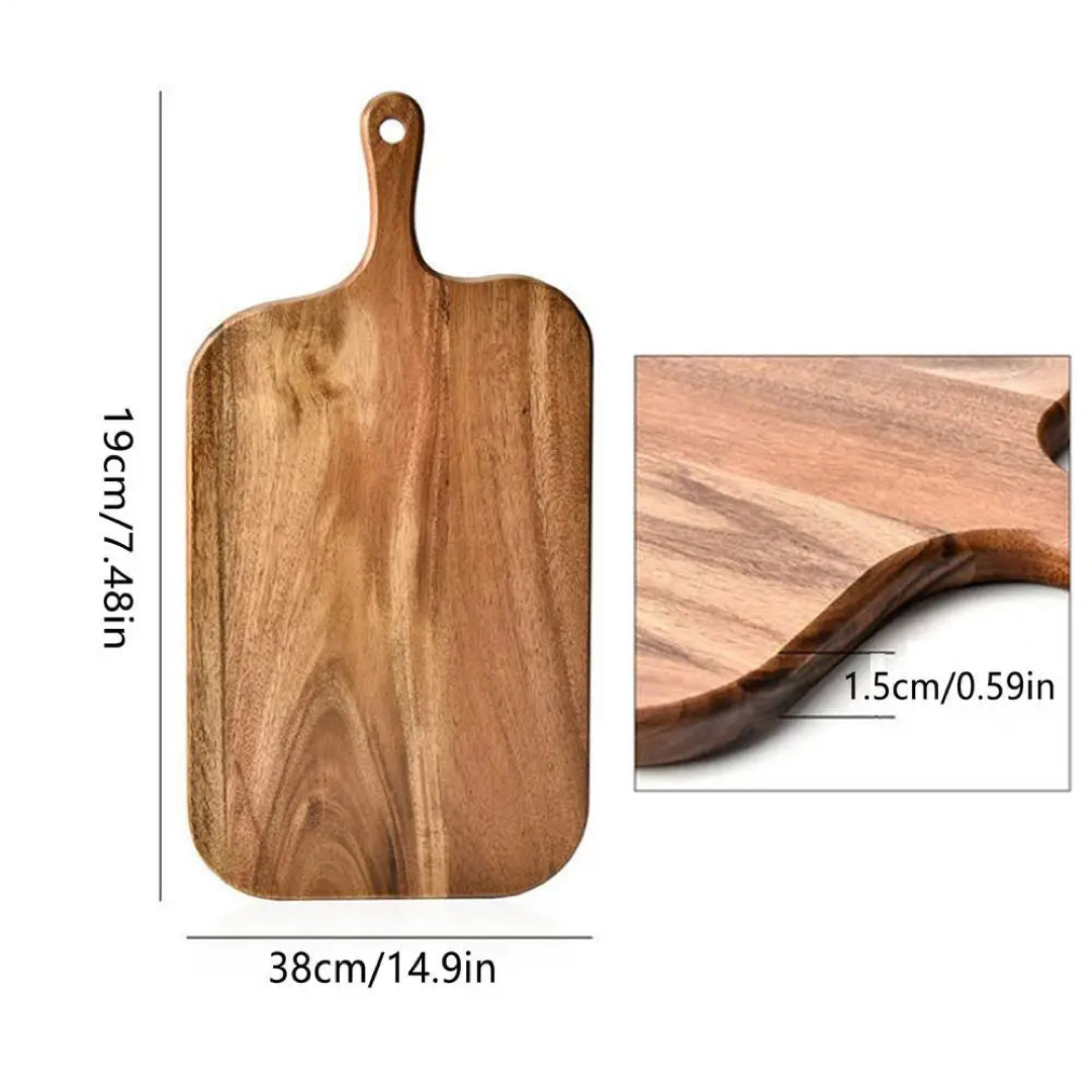 Double-Sided Wooden Board for Prep and