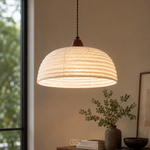 Wood & Linen Pendant Light for a Cozy Glow