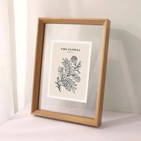 Double Glass Wood Frame for Floating Displays