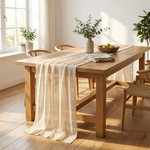 Cotton Gauze Table Runner for Effortless Elegance
