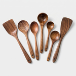 Wooden Utensil Set for Scratch-Free Cooking