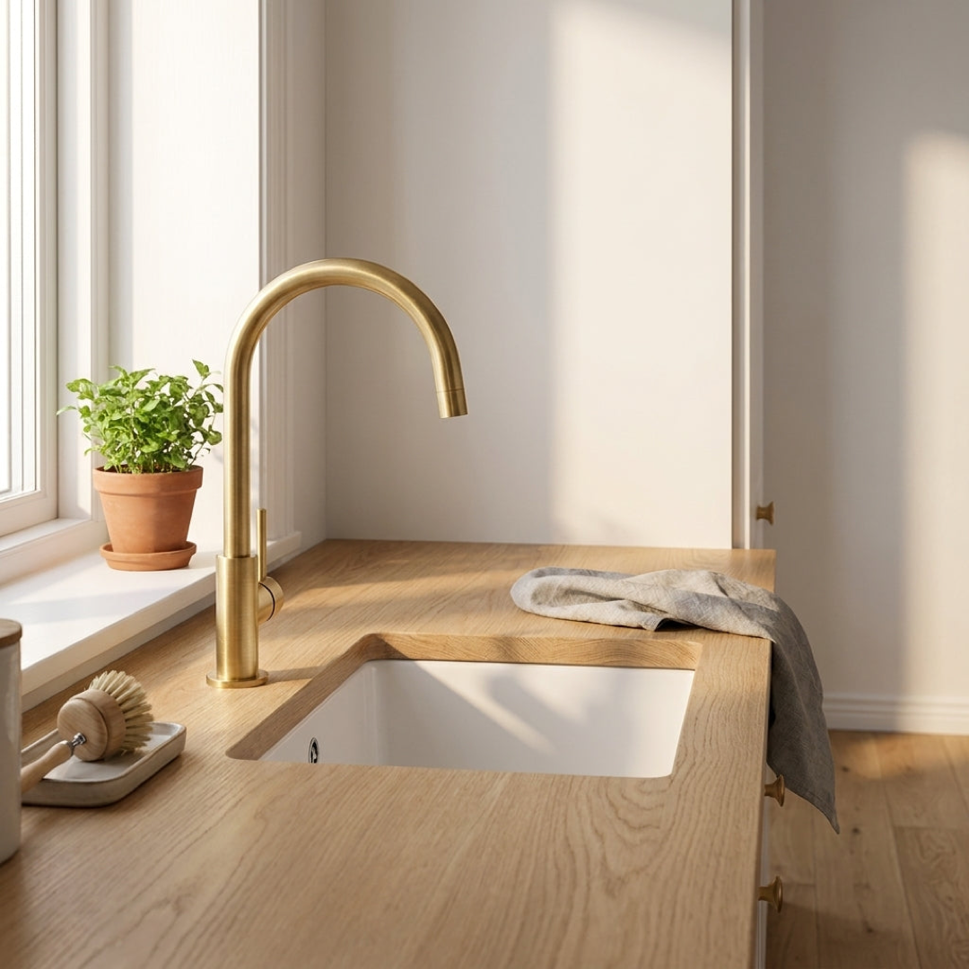 Antique Brass Kitchen Faucet for Effortless Control