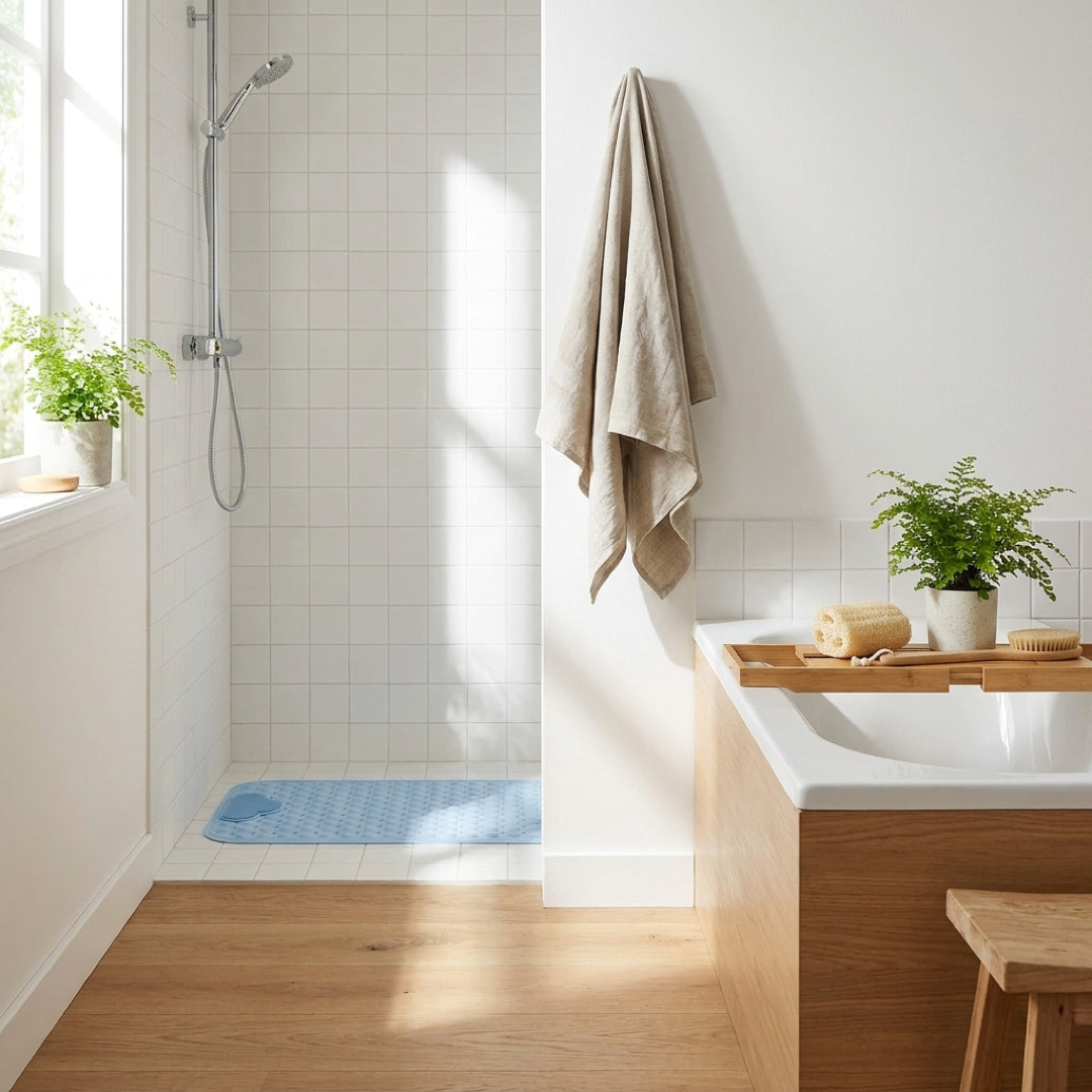 Non-Slip Suction Shower Mat with Drainage
