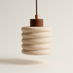 Travertine Walnut Pendant Light for a Warm Glow