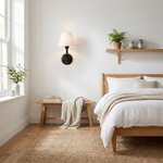 Fabric Shade Wall Sconce for Gentle Reading Light
