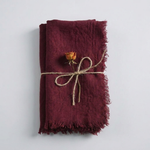 Frayed Cotton Napkin Set for Cozy Tables