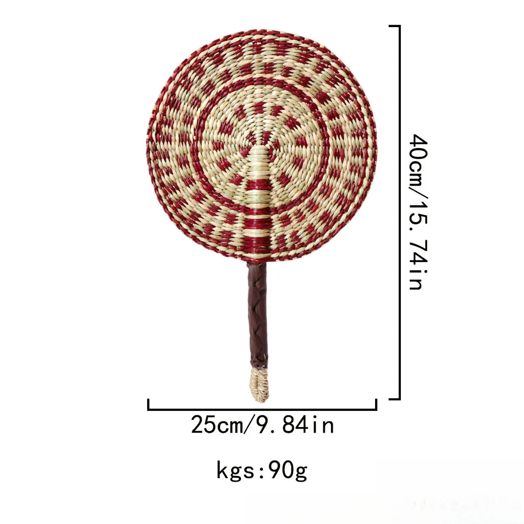 Handwoven Seagrass Fan for Warm Wall Texture