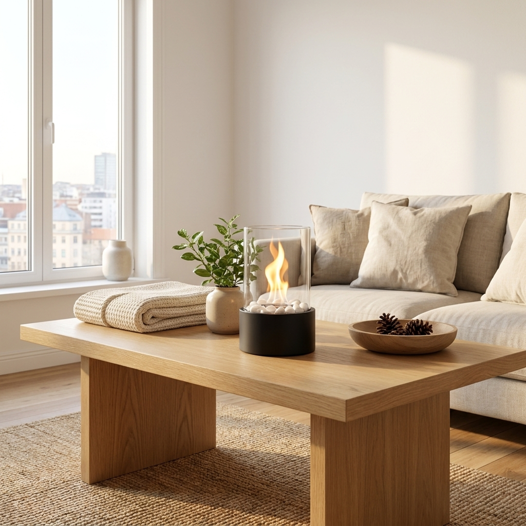 Smokeless Tabletop Fireplace For Cozy Gatherings