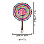 Handwoven Seagrass Fan for Warm Wall Texture