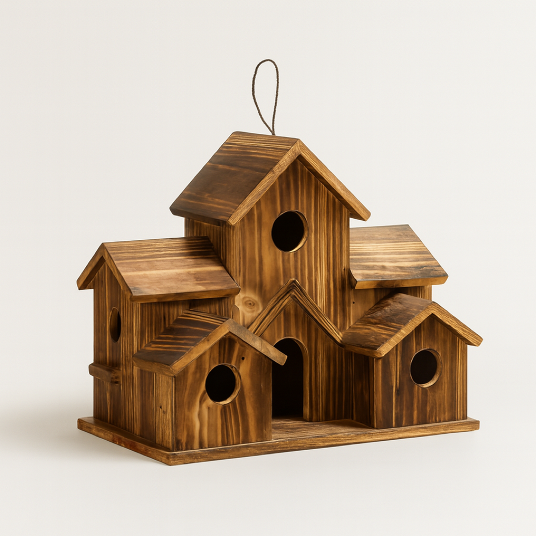 Hanging Wooden Birdhouse for Small Birds