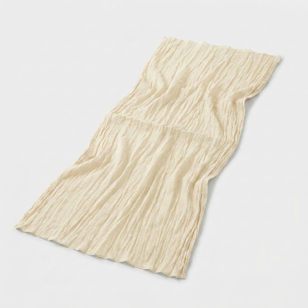 Gauze Table Runner for Effortless Rustic Style