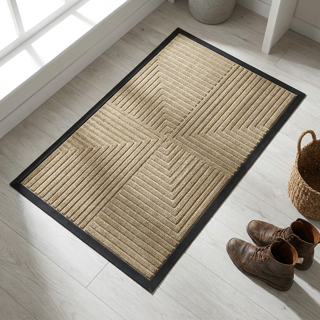 Striped Doormat That Traps Dirt Securely