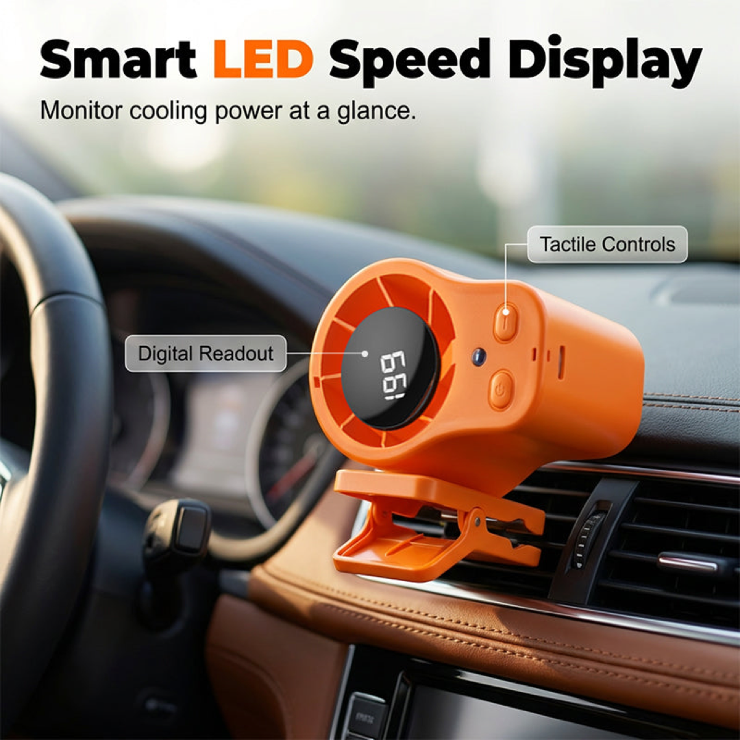 LED Personal Fan for Hands-Free Travel Cooling