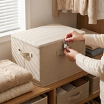 Secure Foldable Storage Box for Tidy Closets
