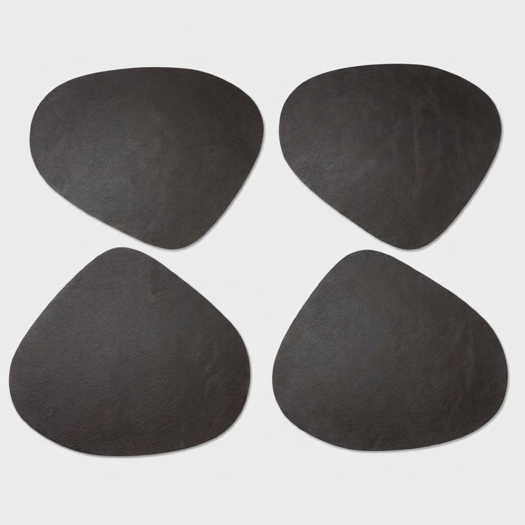 Teardrop Faux Leather Placemat for Easy Cleanup