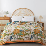 Floral Cotton Coverlet for Cool Summer Comfort