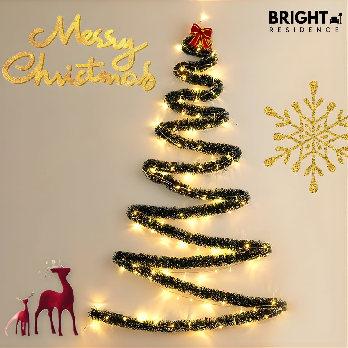 Wall Christmas Tree for Festive Small Spaces