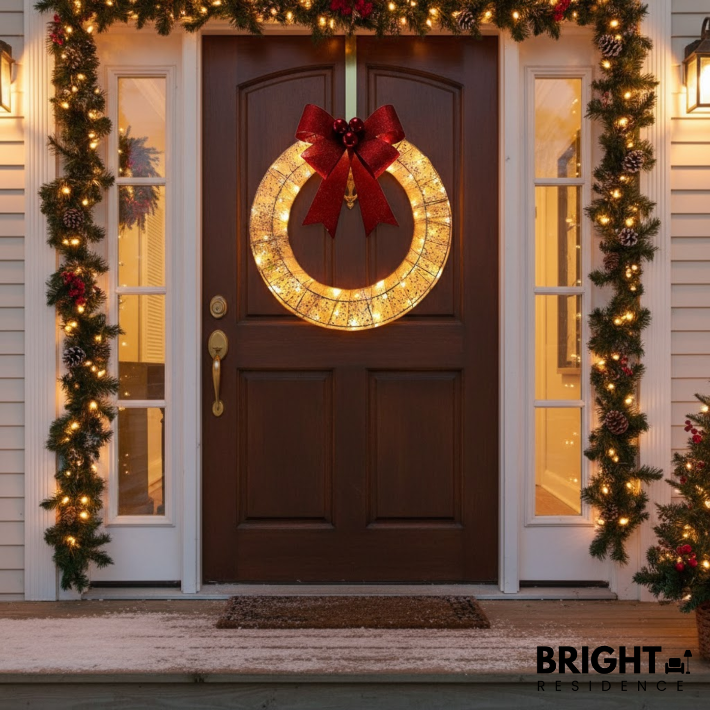 LED Christmas Wreath For A Warm Festive Glow