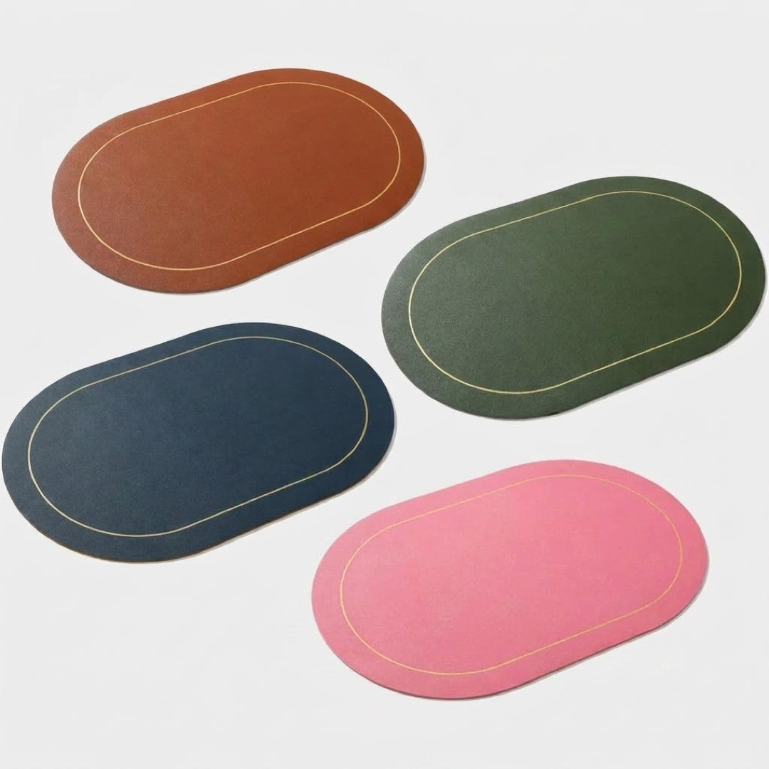 Faux Leather Placemats for Easy Table Protection