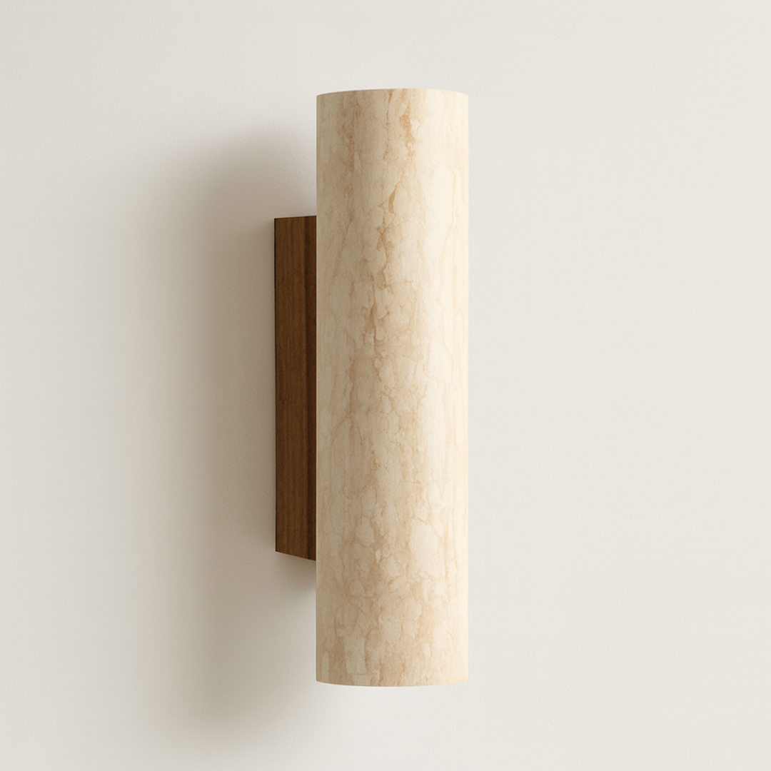 Travertine Wall Lamp for a Calming Glow