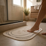 Abstract Bath Mat for Safer, Drier Steps
