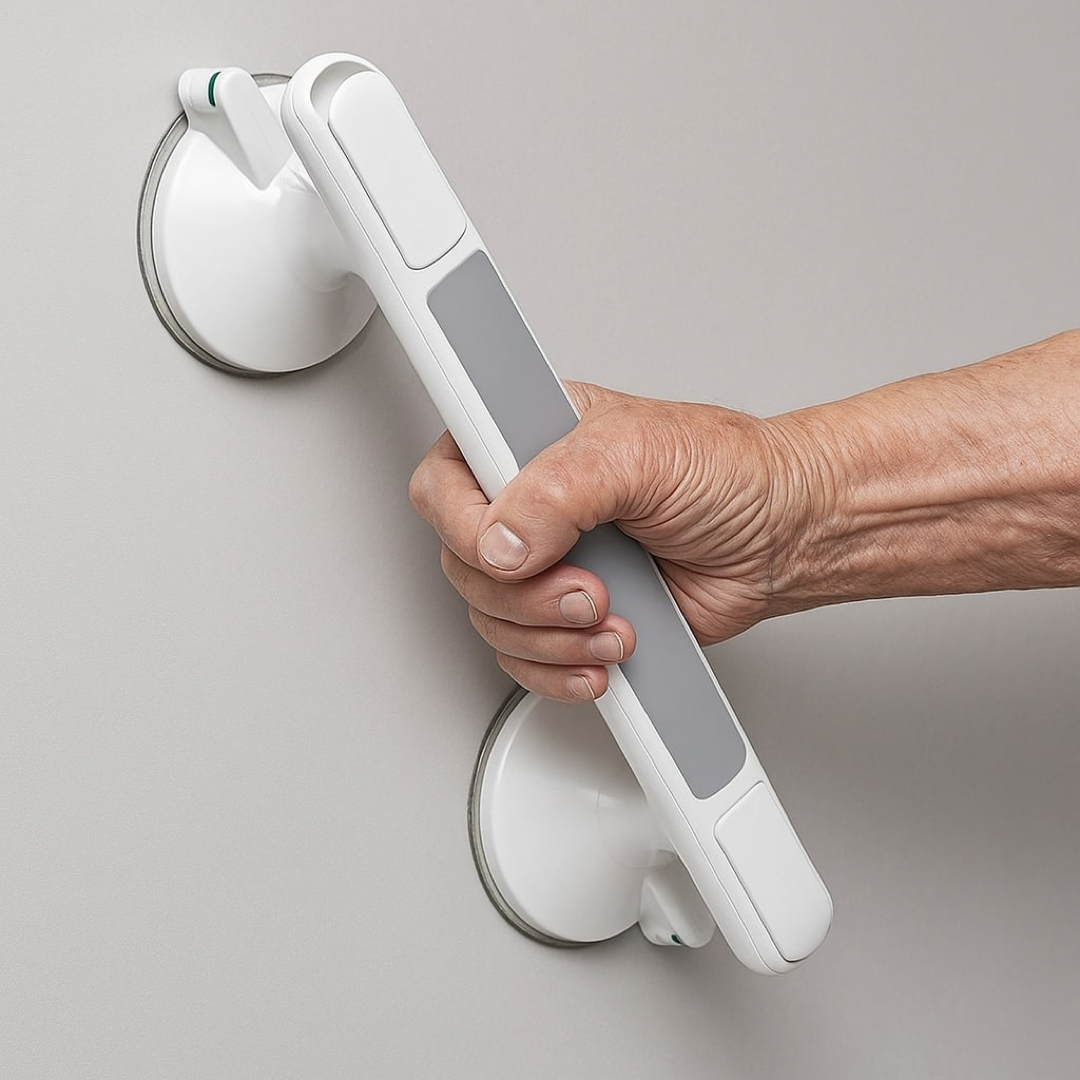 Drill-Free Bathroom Grab Bar for Safer Balance