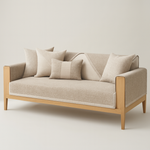 Cotton-Linen Sofa Throw for Stay-Put Protection