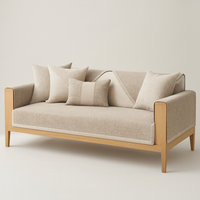 Cotton-Linen Sofa Throw for Stay-Put Protection