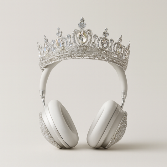 Crystal Tiara Headphones for Regal Sound