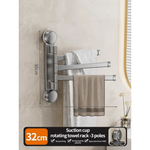Rotating Towel Holder for Drill-Free Organization