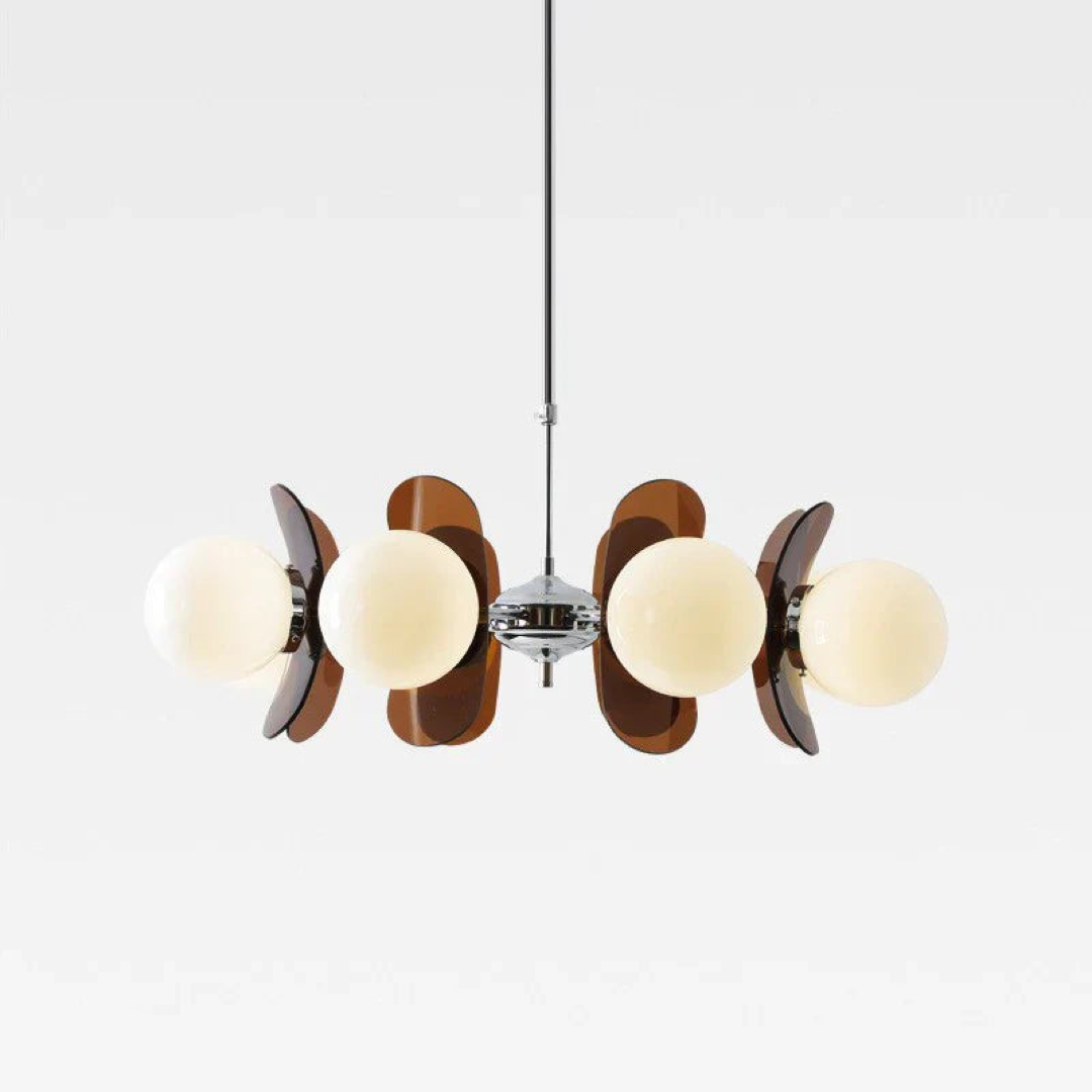 Sculptural Globe Chandelier – Artful Overhead Light
