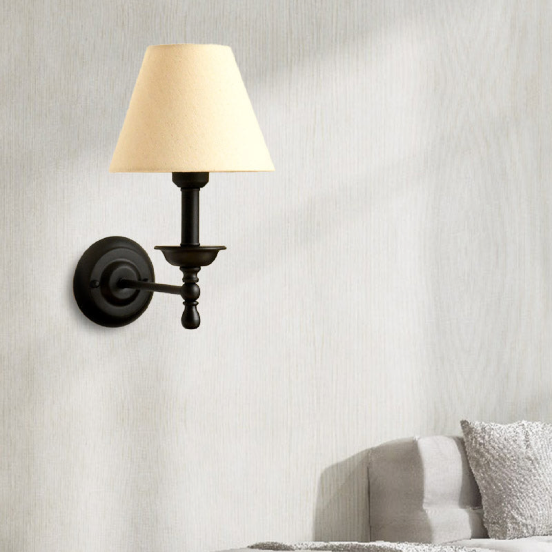 Fabric Shade Wall Sconce for Gentle Reading Light