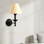 Fabric Shade Wall Sconce for Gentle Reading Light