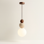 Travertine Globe Pendant for Warm Ambience