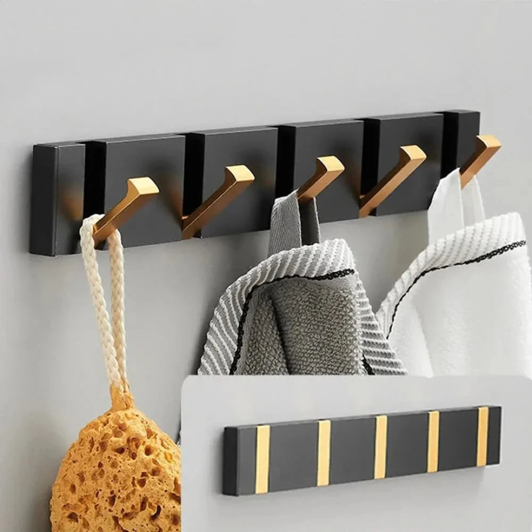 Flip-Down Wall Hook for Clutter-Free Storage
