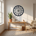 Industrial Metal Wall Clock for Quiet Spaces