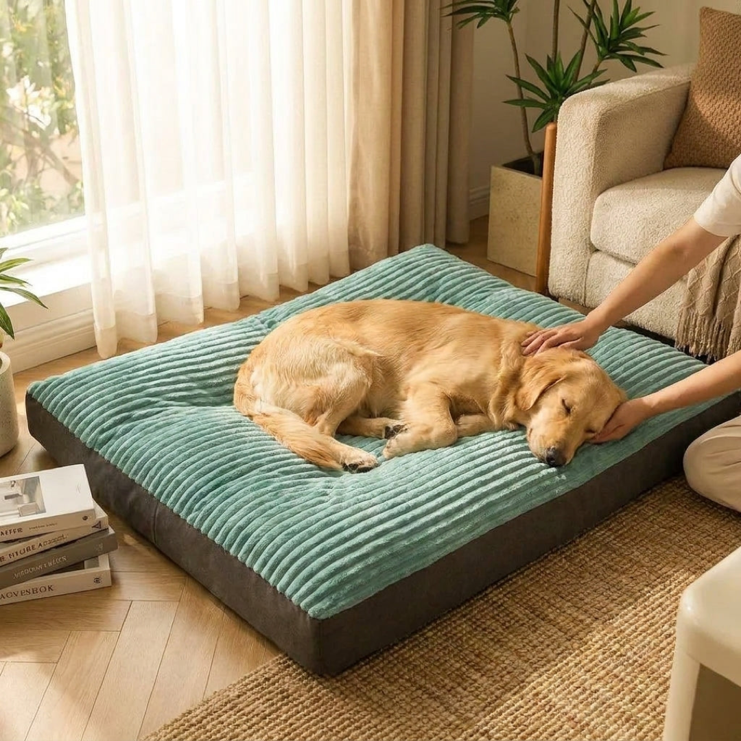 Fluffy Bolster Cuddler Dog Bed for Restful Sleep
