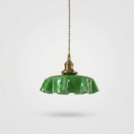 Ruffled Glass Pendant Light for Warm Ambiance