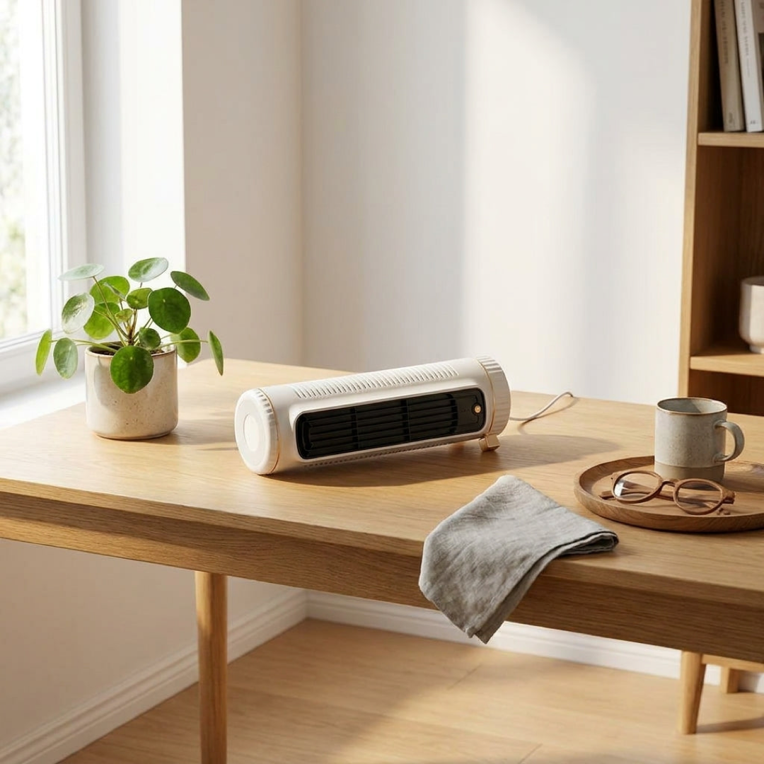 Compact Bladeless Fan for Quiet Personal Cooling