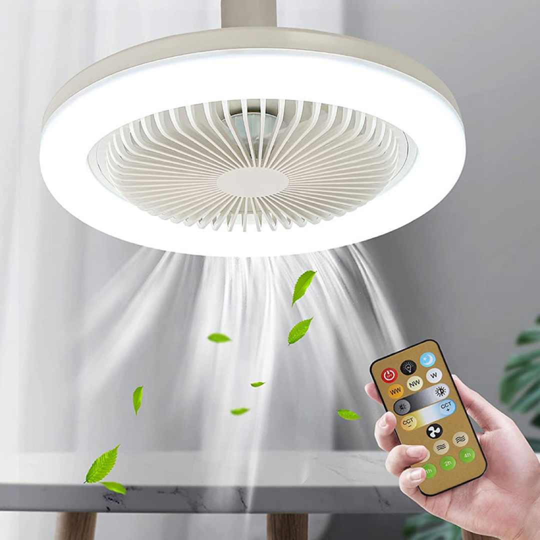 Socket Fan Light for Wire-Free Cooling