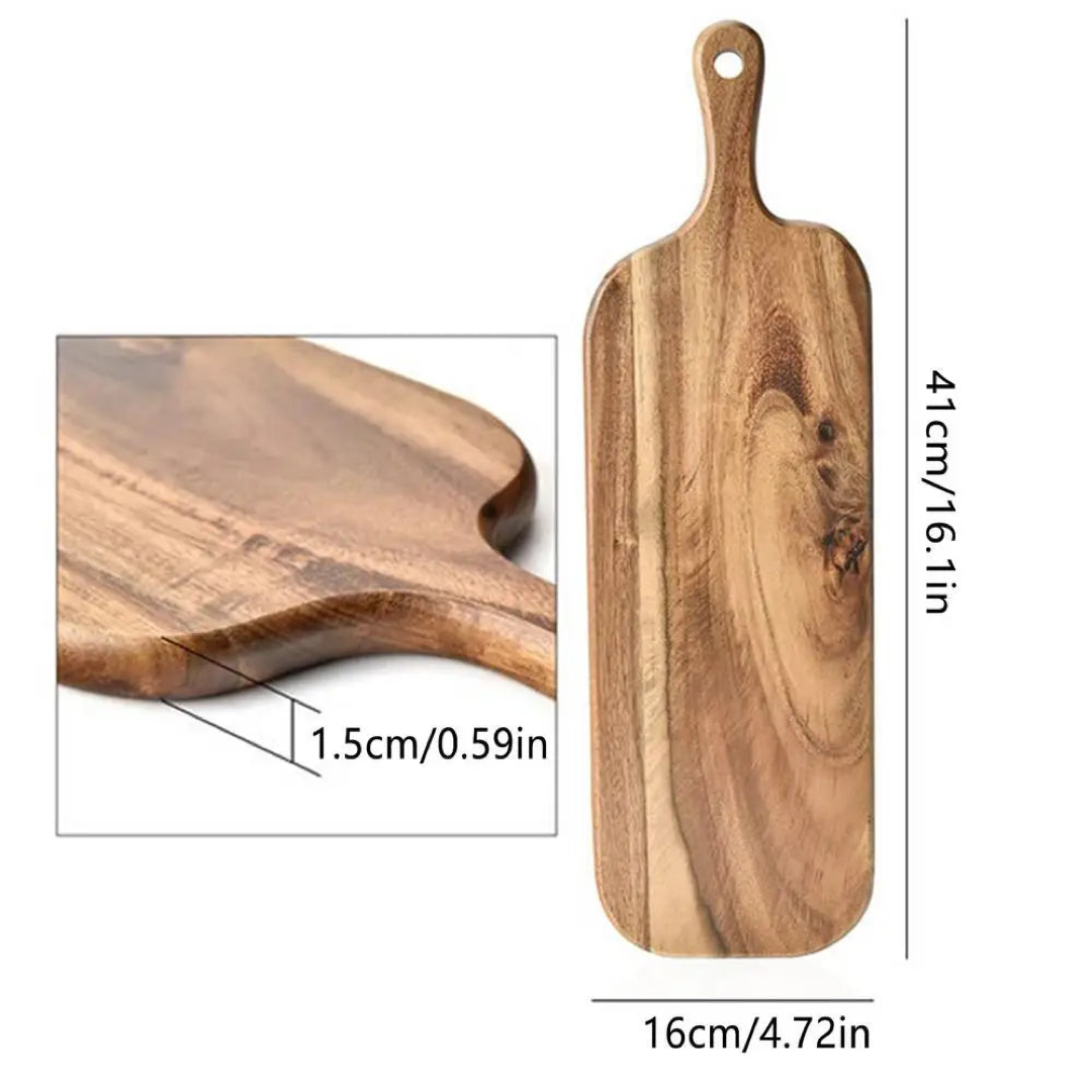Double-Sided Wooden Board for Prep and