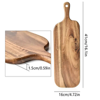Double-Sided Wooden Board for Prep and